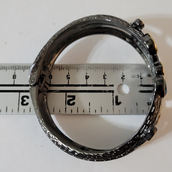 Gunmetal Multicolored Crystals Hinged - Picture 6 of 6